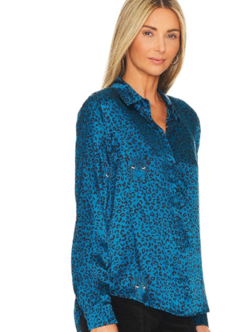 L'AGENCE Tyler Blouse Size L - Picture 3 of 3